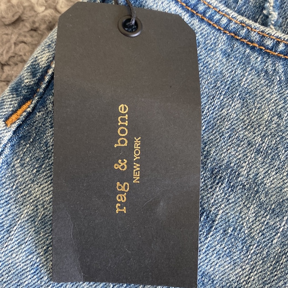 Rag & Bone short denim blue skirt NWT 26 - Picture 3 of 8